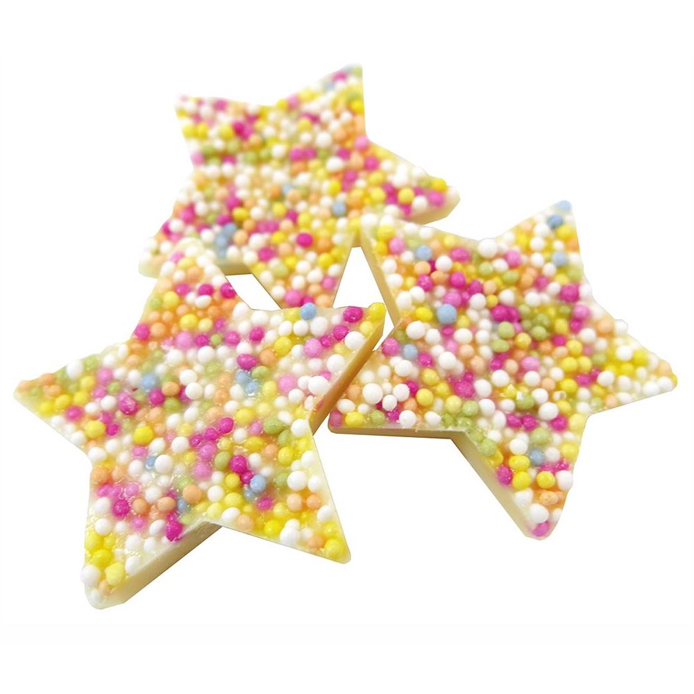 Hannah’s white chocolate jazzles stars 300g bag Image